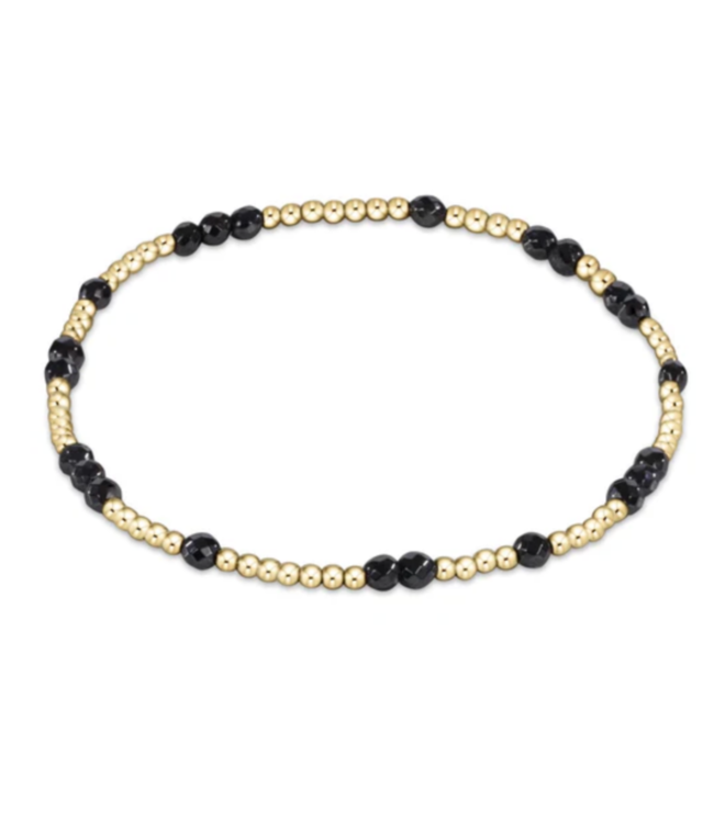 Hope Unwritten Gemstone Bracelet - Faceted Hematite/Gold