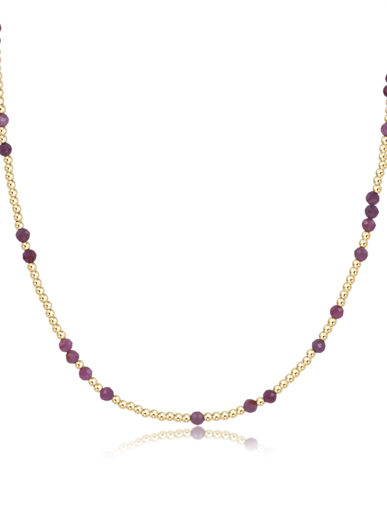 ENEWTON DESIGN Hope Unwritten Gemstone 15" Choker Necklace - Ruby/Gold