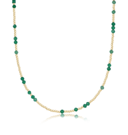 ENEWTON DESIGN Hope Unwritten Gemstone 15" Choker Necklace - Green Onyx/Gold