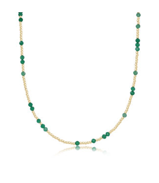 ENEWTON DESIGN Hope Unwritten Gemstone 15" Choker Necklace - Green Onyx/Gold