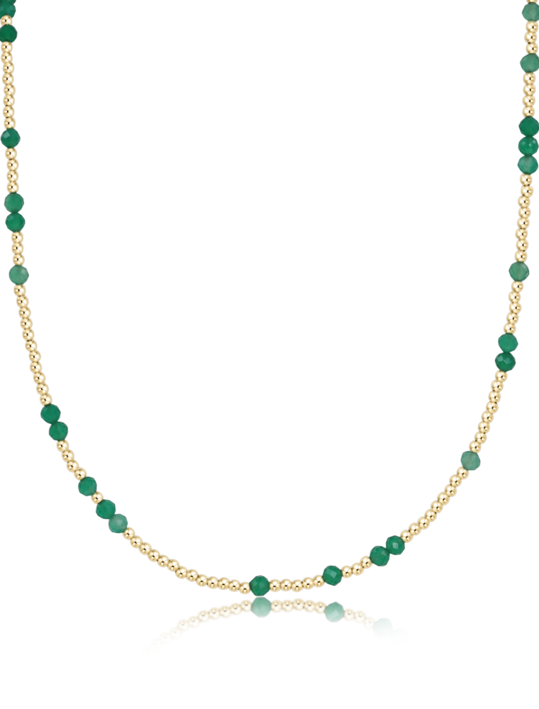 ENEWTON DESIGN Hope Unwritten Gemstone 15" Choker Necklace - Green Onyx/Gold