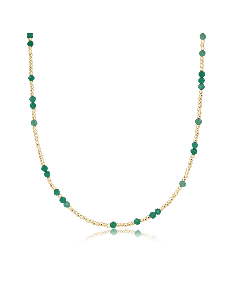 ENEWTON DESIGN Hope Unwritten Gemstone 15" Choker Necklace - Green Onyx/Gold