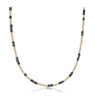 ENEWTON DESIGN Hope Unwritten Gemstone 15" Choker Necklace - Faceted Hematite/Gold