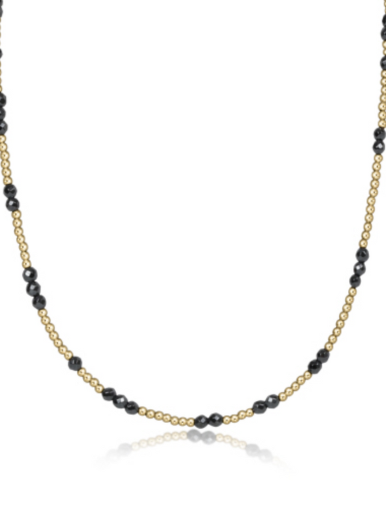ENEWTON DESIGN Hope Unwritten Gemstone 15" Choker Necklace - Faceted Hematite/Gold