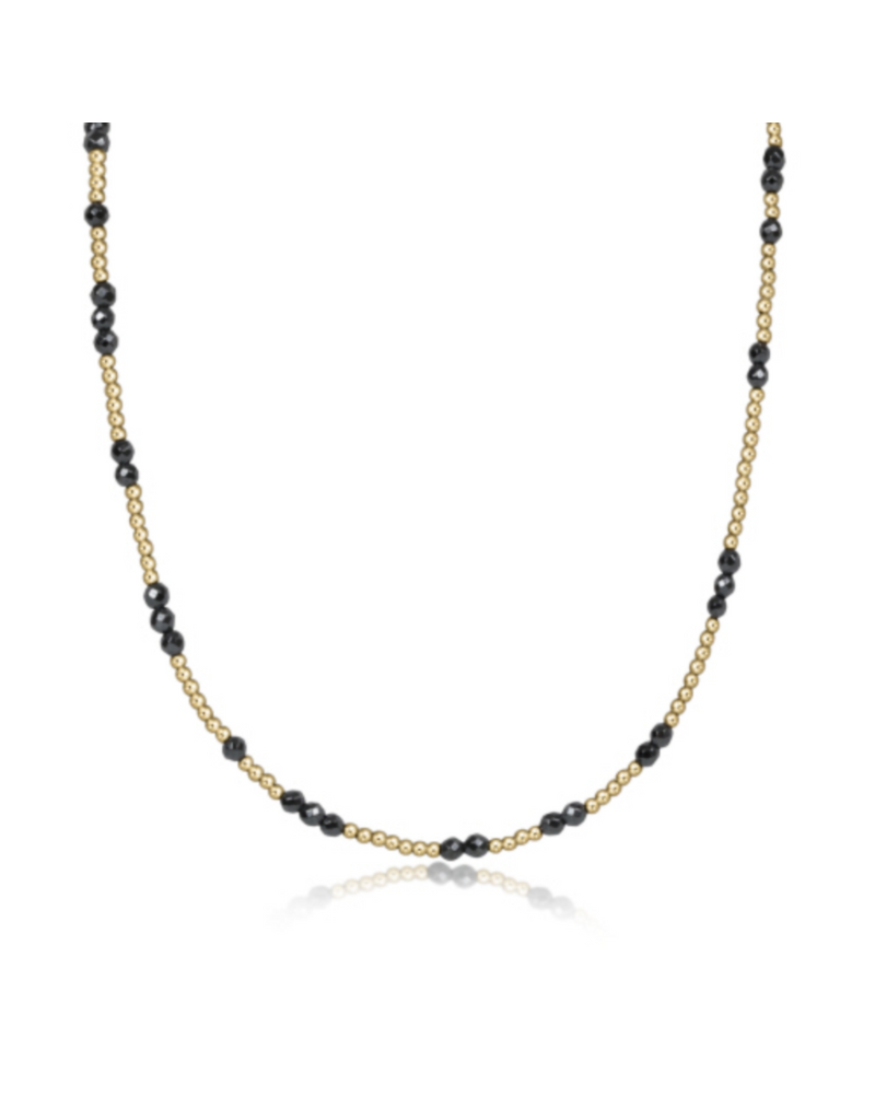 ENEWTON DESIGN Hope Unwritten Gemstone 15" Choker Necklace - Faceted Hematite/Gold