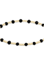 ENEWTON DESIGN Classic Sincerity Pattern 3mm Bead Bracelet in Faceted Onyx/Gold