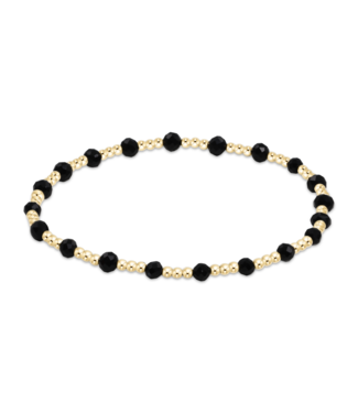 ENEWTON DESIGN Classic Sincerity Pattern 3mm Bead Bracelet - Faceted Onyx/Gold