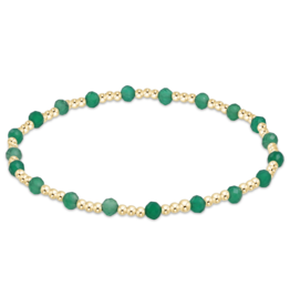 ENEWTON DESIGN Classic Sincerity Pattern 3mm Bead Bracelet in Green Onyx/Gold