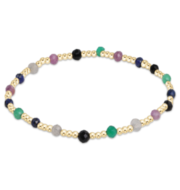 ENEWTON DESIGN Classic Sincerity Pattern 3mm Bead Bracelet in Hot Mess FW24/Gold