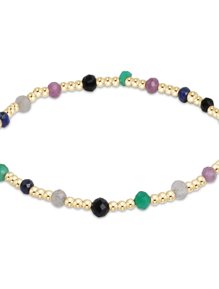 ENEWTON DESIGN Classic Sincerity Pattern 3mm Bead Bracelet in Hot Mess FW24/Gold