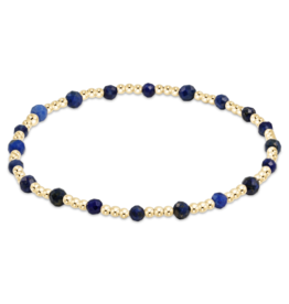 ENEWTON DESIGN Classic Sincerity Pattern 3mm Bead Bracelet in Lapis/Gold