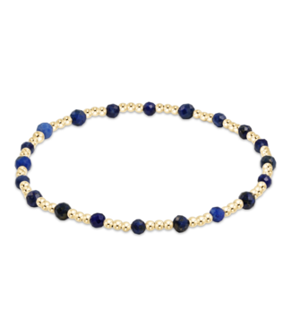 ENEWTON DESIGN Classic Sincerity Pattern 3mm Bead Bracelet - Lapis/Gold
