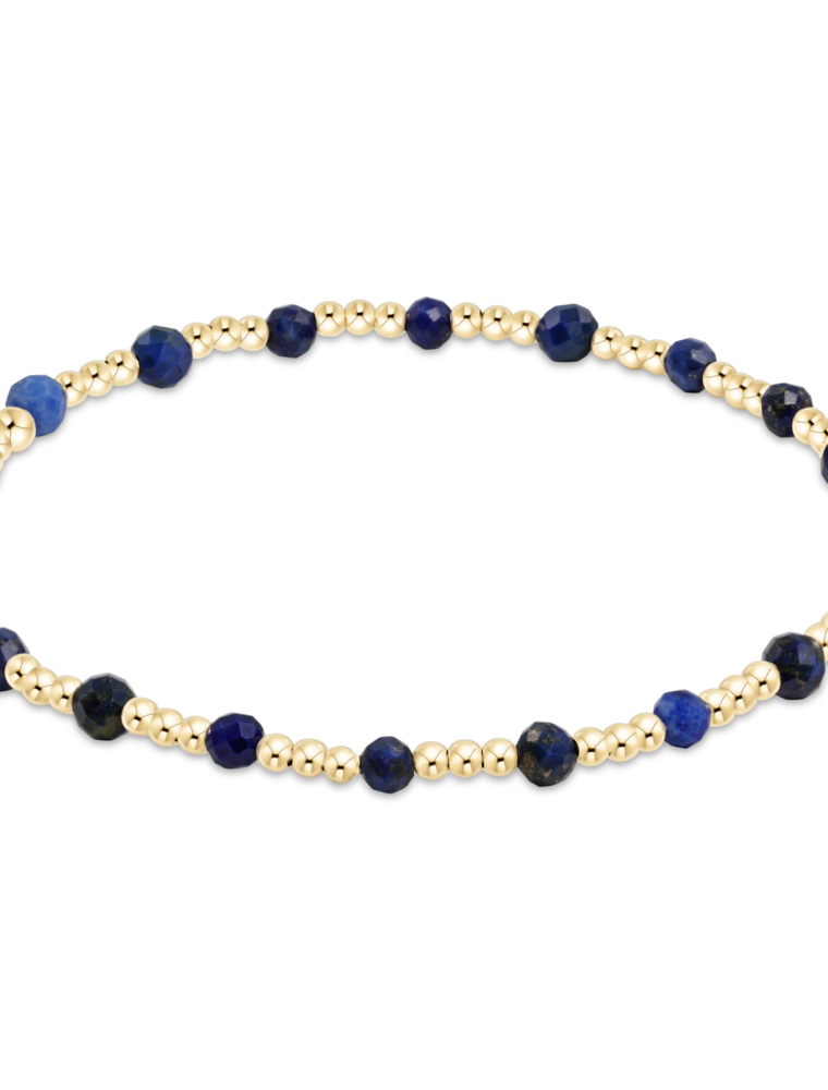 ENEWTON DESIGN Classic Sincerity Pattern 3mm Bead Bracelet in Lapis/Gold