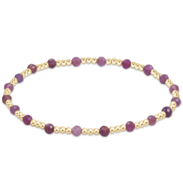 ENEWTON DESIGN Classic Sincerity Pattern 3mm Bead Bracelet in Ruby/Gold