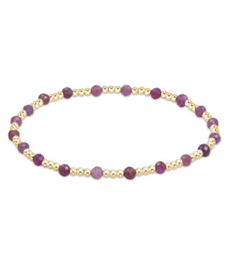 ENEWTON DESIGN Classic Sincerity Pattern 3mm Bead Bracelet - Ruby/Gold