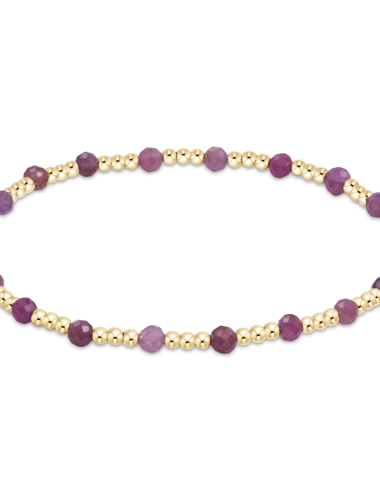 ENEWTON DESIGN Classic Sincerity Pattern 3mm Bead Bracelet in Ruby/Gold