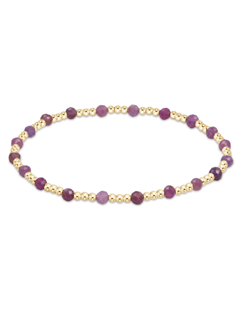 ENEWTON DESIGN Classic Sincerity Pattern 3mm Bead Bracelet in Ruby/Gold