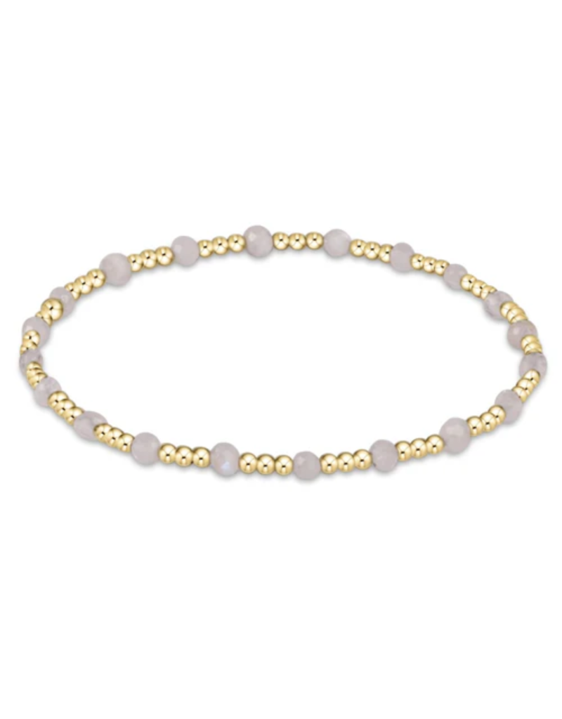 ENEWTON DESIGN Classic Sincerity Pattern 2mm Bead Bracelet in Moonstone/Gold