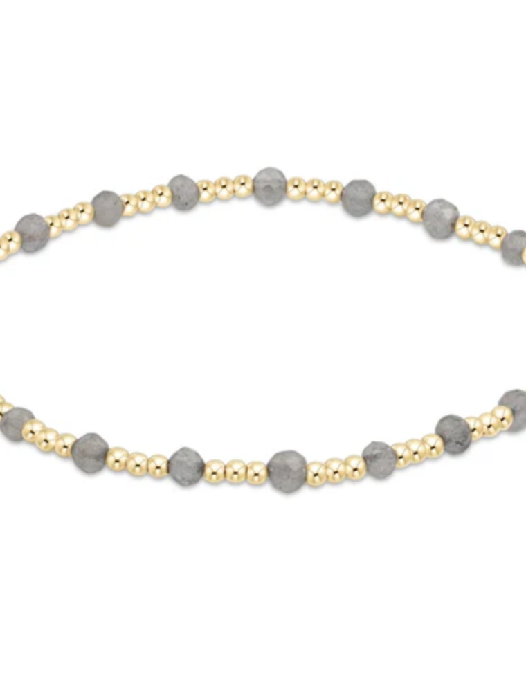 ENEWTON DESIGN Classic Sincerity Pattern 2mm Bead Bracelet in Labradorite/Gold