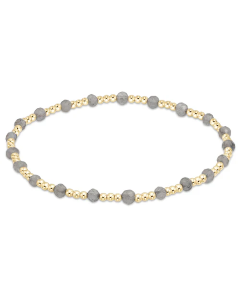 ENEWTON DESIGN Classic Sincerity Pattern 2mm Bead Bracelet in Labradorite/Gold