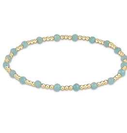 ENEWTON DESIGN Classic Sincerity Pattern 3mm Bead Bracelet in Amazonite/Gold