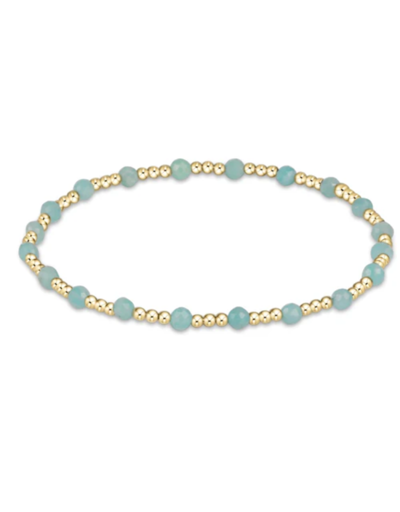 ENEWTON DESIGN Classic Sincerity Pattern 3mm Bead Bracelet in Amazonite/Gold
