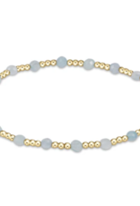 ENEWTON DESIGN Classic Sincerity Pattern 3mm Bead Bracelet in Aquamarine/Gold