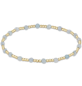 ENEWTON DESIGN Classic Sincerity Pattern 3mm Bead Bracelet in Aquamarine/Gold