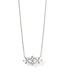 Lindy Rae Elisa Silver Short Pendant Necklace in White Crystal