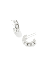 KENDRA SCOTT DESIGN Krista Silver Huggie Earrings in Freshwater Cultured Pearl
