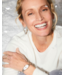 Abbie Gold Pave Frame Drop Earrings in Ivory Mother-of-Pearl