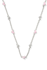 KENDRA SCOTT DESIGN Haven Silver Strand Necklace in Pink Enamel KENDRA SCOTT DESIGN Haven Silver Strand Necklace in Pink Enamel