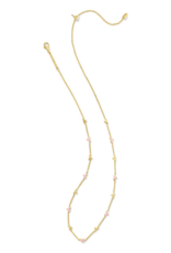 KENDRA SCOTT DESIGN Haven Gold Strand Necklace in Pink Enamel