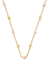 KENDRA SCOTT DESIGN Haven Gold Strand Necklace in Pink Enamel