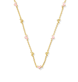 KENDRA SCOTT DESIGN Haven Gold Strand Necklace in Pink Enamel