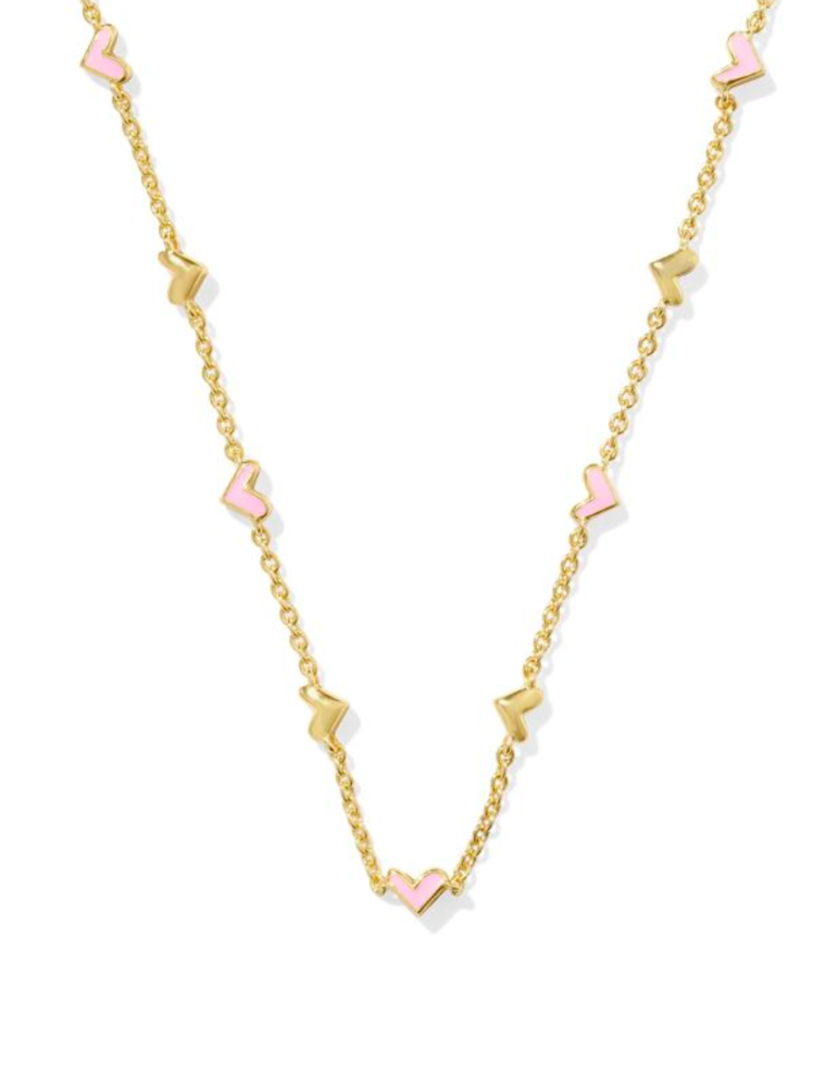 KENDRA SCOTT DESIGN Haven Gold Strand Necklace in Pink Enamel