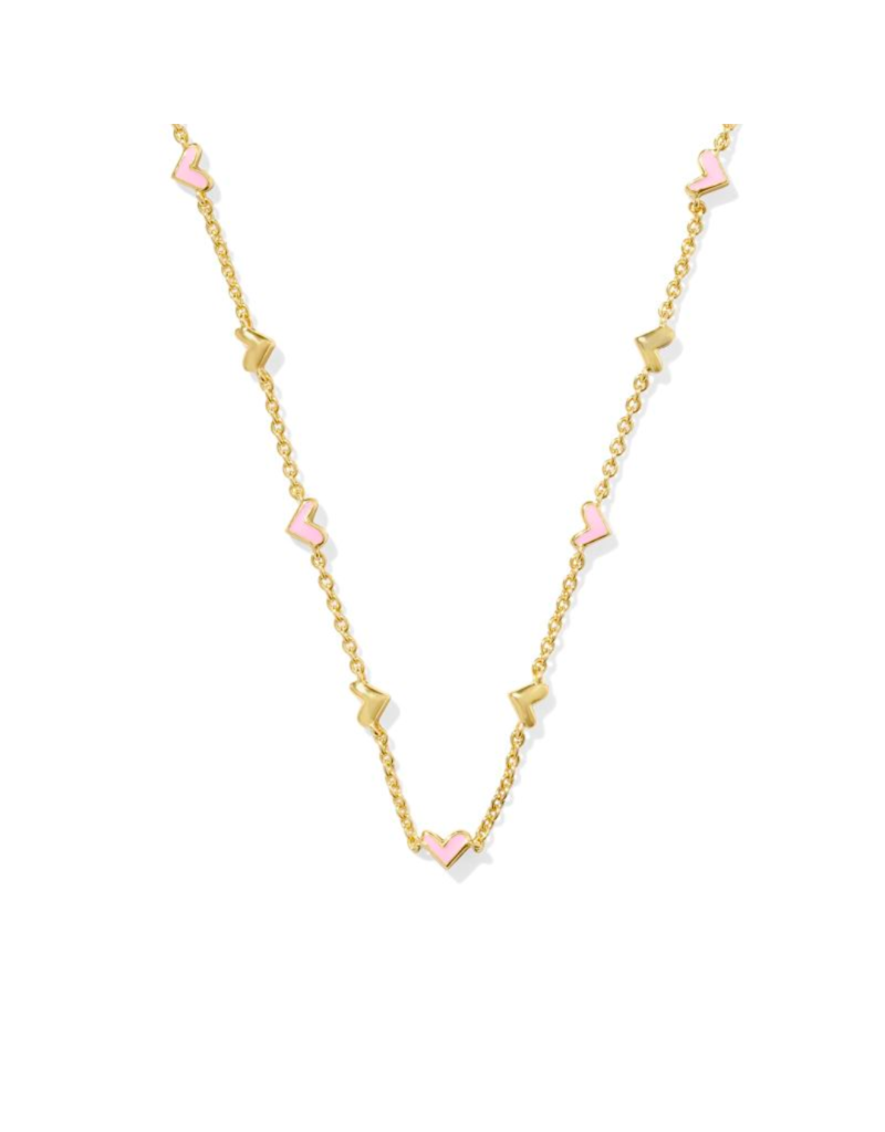 KENDRA SCOTT DESIGN Haven Gold Strand Necklace in Pink Enamel