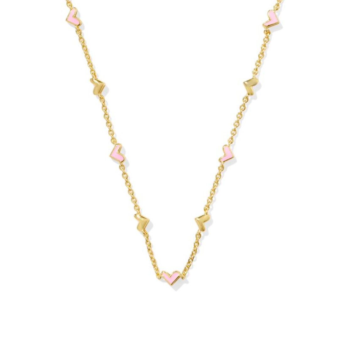 KENDRA SCOTT DESIGN Haven Gold Strand Necklace in Pink Enamel
