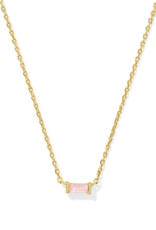 KENDRA SCOTT DESIGN Juliette Gold Pendant Necklace in Rose Quartz