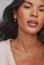 KENDRA SCOTT DESIGN Juliette Gold Pendant Necklace in Rose Quartz
