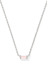 KENDRA SCOTT DESIGN Juliette Silver Pendant Necklace in Rose Quartz KENDRA SCOTT DESIGN Juliette Silver Pendant Necklace in Rose Quartz