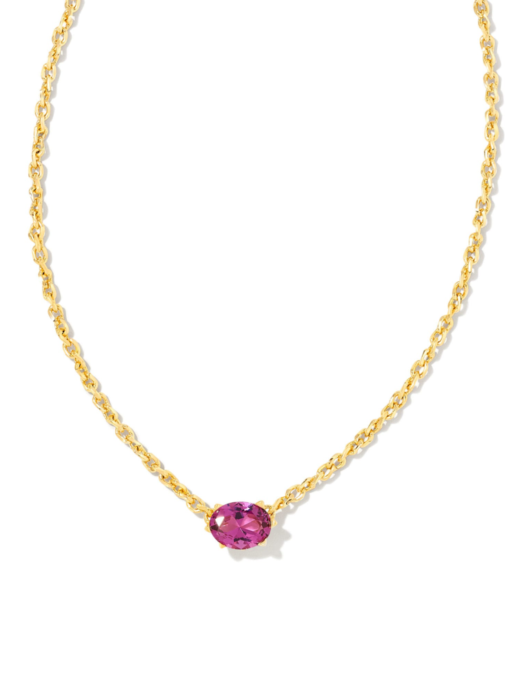 KENDRA SCOTT DESIGN Cailin Gold Pendant Necklace in Purple Crystal