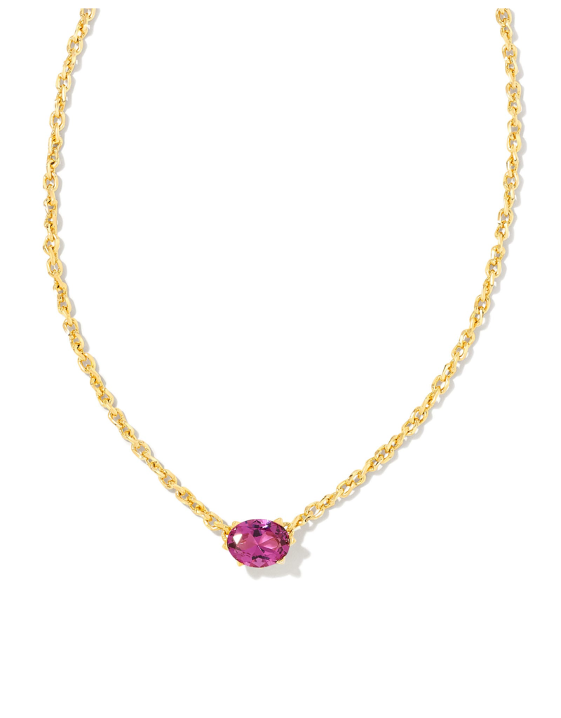 KENDRA SCOTT DESIGN Cailin Gold Pendant Necklace in Purple Crystal
