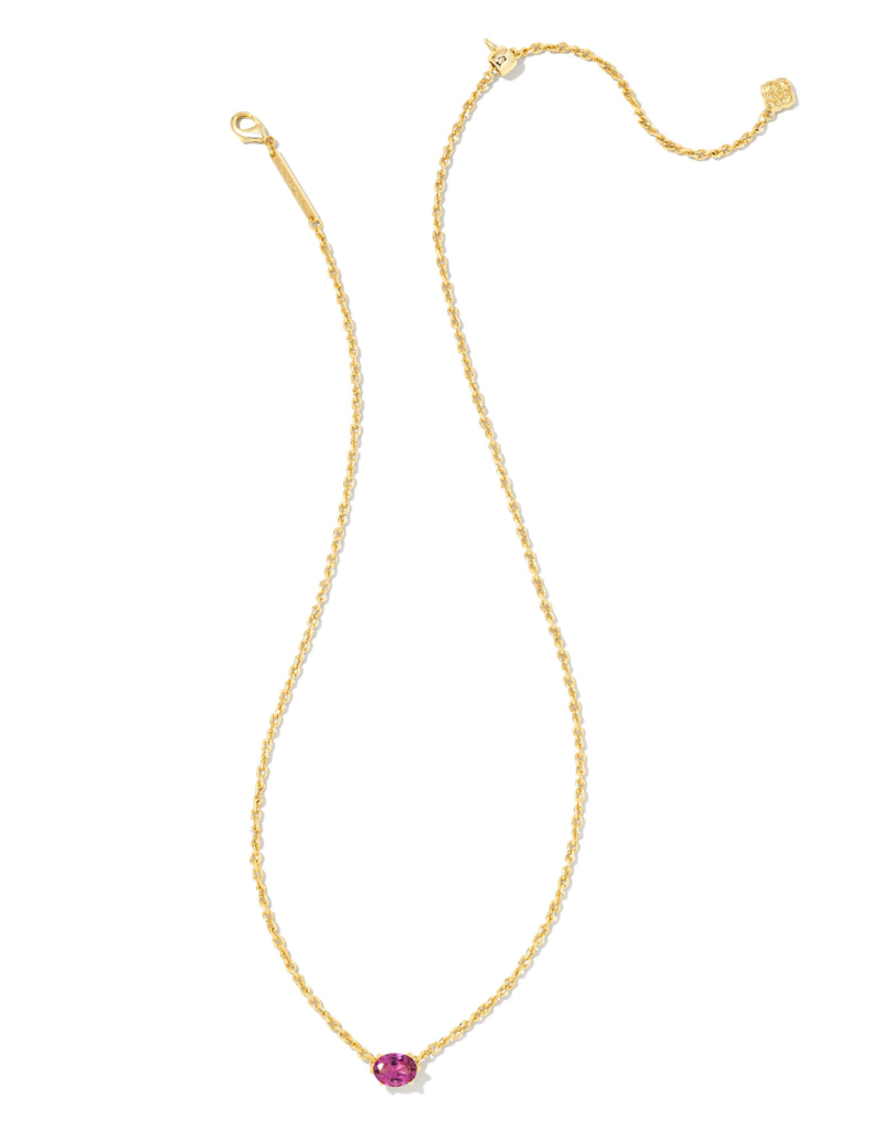 KENDRA SCOTT DESIGN Cailin Gold Pendant Necklace in Purple Crystal
