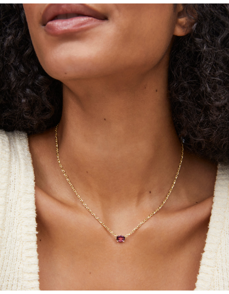 KENDRA SCOTT DESIGN Cailin Gold Pendant Necklace in Purple Crystal