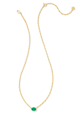 KENDRA SCOTT DESIGN Cailin Gold Pendant Necklace in Green Crystal