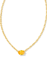 KENDRA SCOTT DESIGN Cailin Gold Pendant Necklace in Golden Yellow Crystal