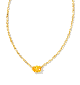 KENDRA SCOTT DESIGN Cailin Gold Pendant Necklace in Golden Yellow Crystal