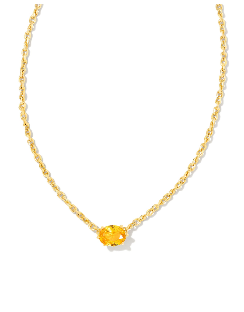 KENDRA SCOTT DESIGN Cailin Gold Pendant Necklace in Golden Yellow Crystal