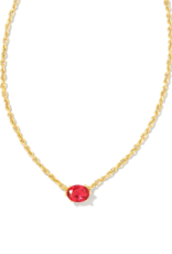 KENDRA SCOTT DESIGN Cailin Gold Pendant Necklace in Red Crystal